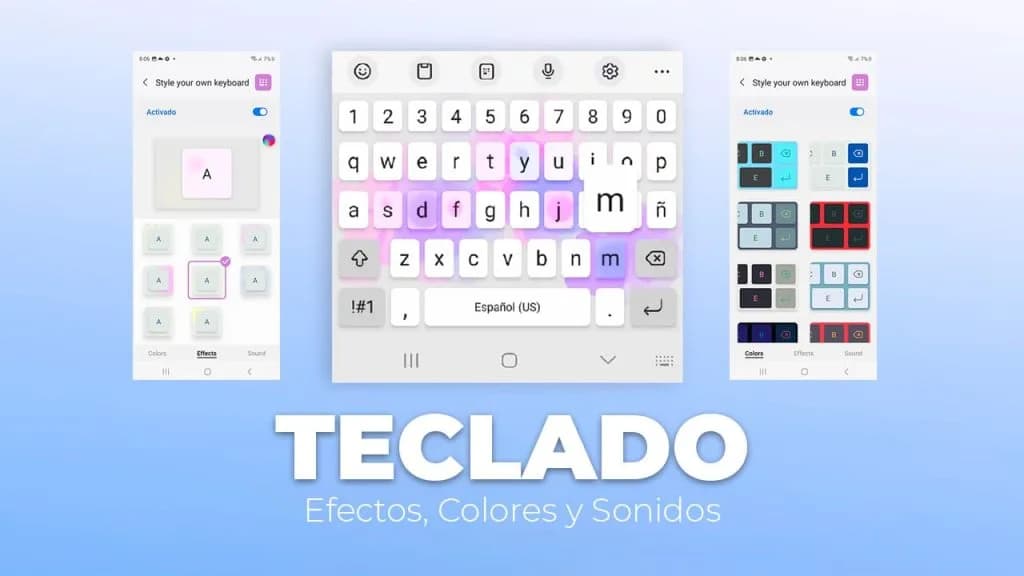 Personaliza el teclado de tu celular con efectos, colores y sonidos