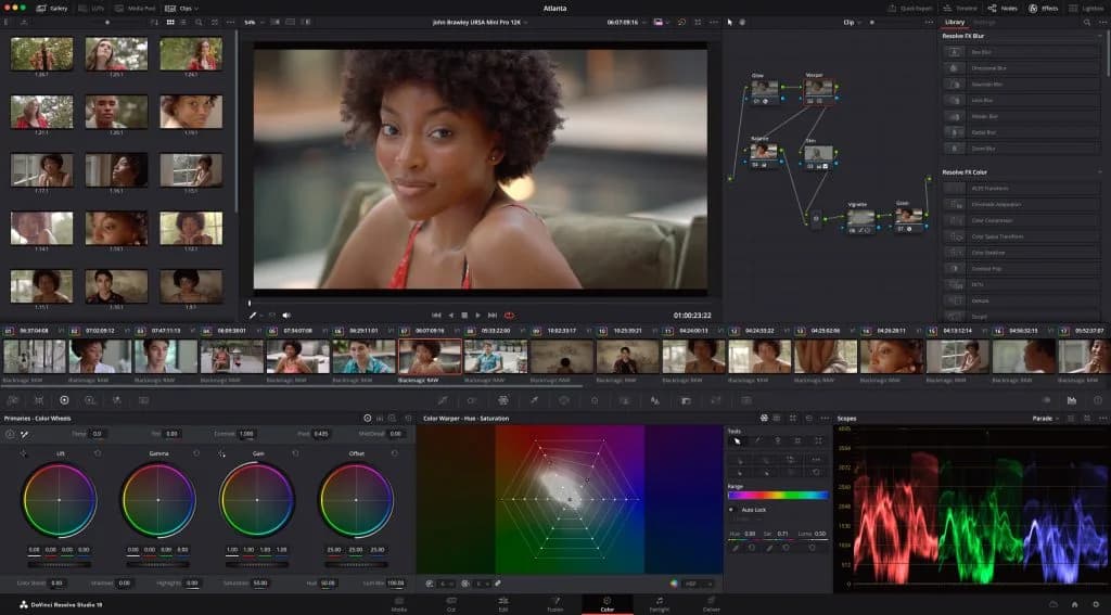DaVinci Resolve: Editor de vídeo gratuito de alta calidad